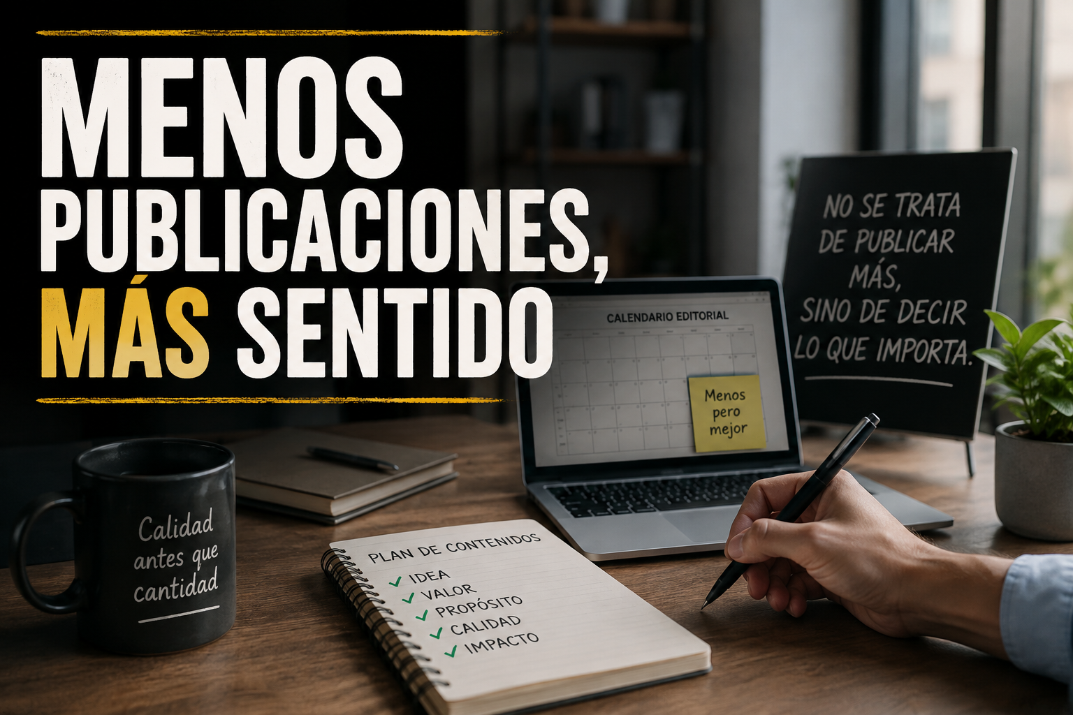 MENOS PUBLICACIONES, MÁS SENTIDO